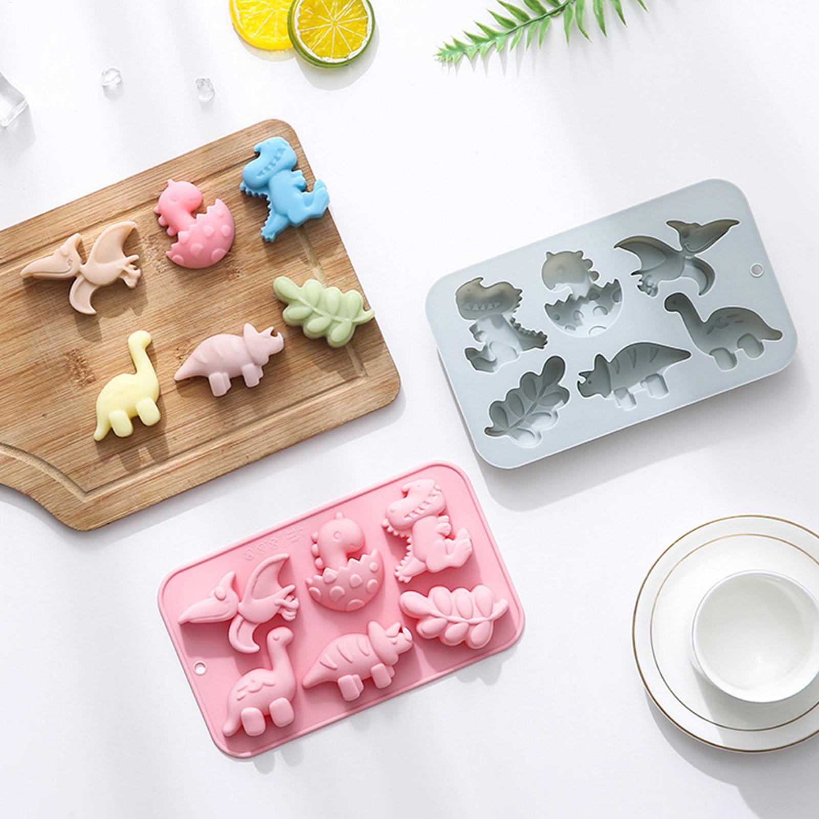 Soap Making Party - Silicone 6 Cavities Dinosaur Jello Molds