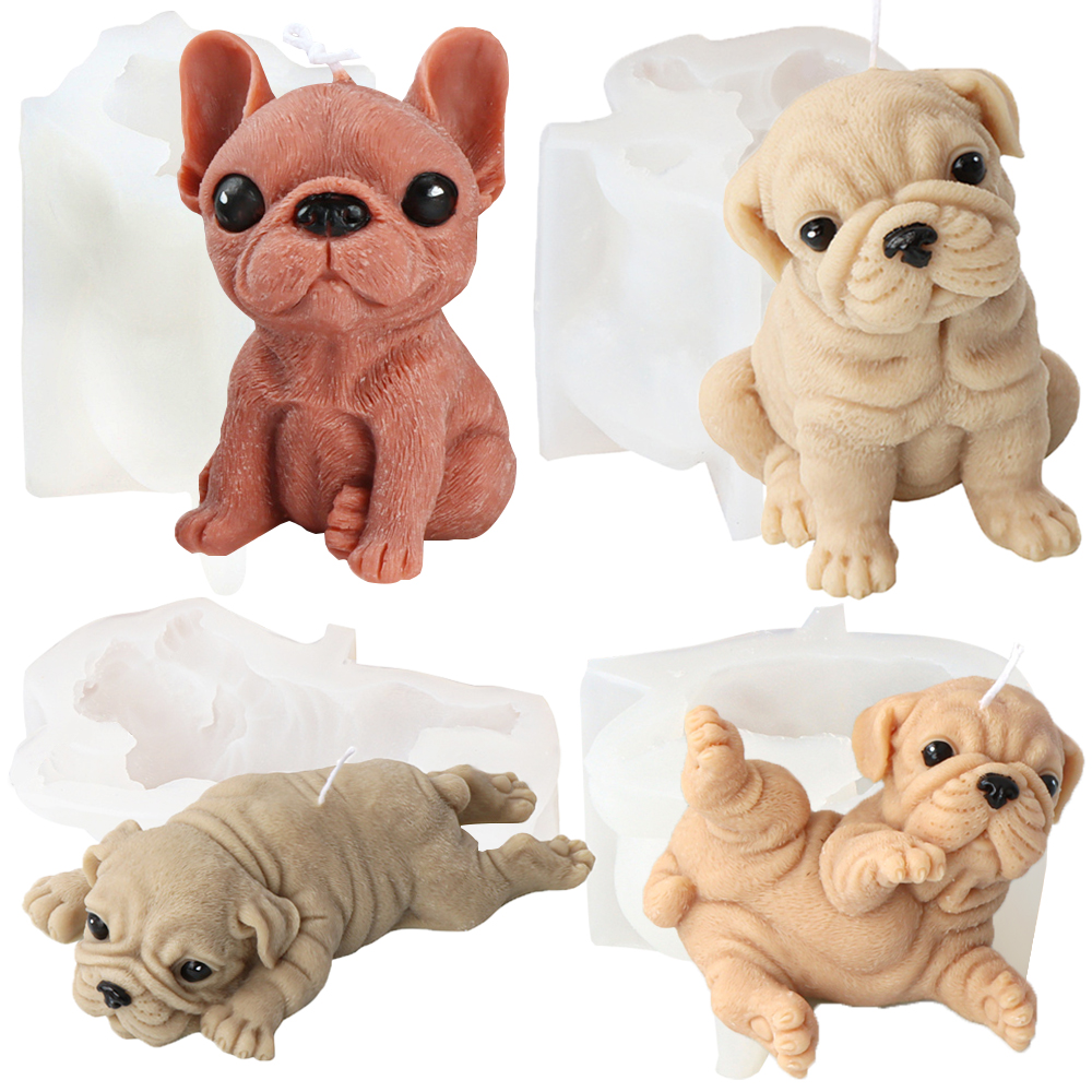 3D Dog Silicone Candle Molds S - огляд і ціна Soap Making Additives