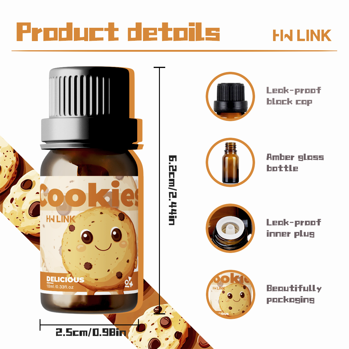 10ml Cookies Essential Oils Pe - огляд і ціна Soap Making Additives