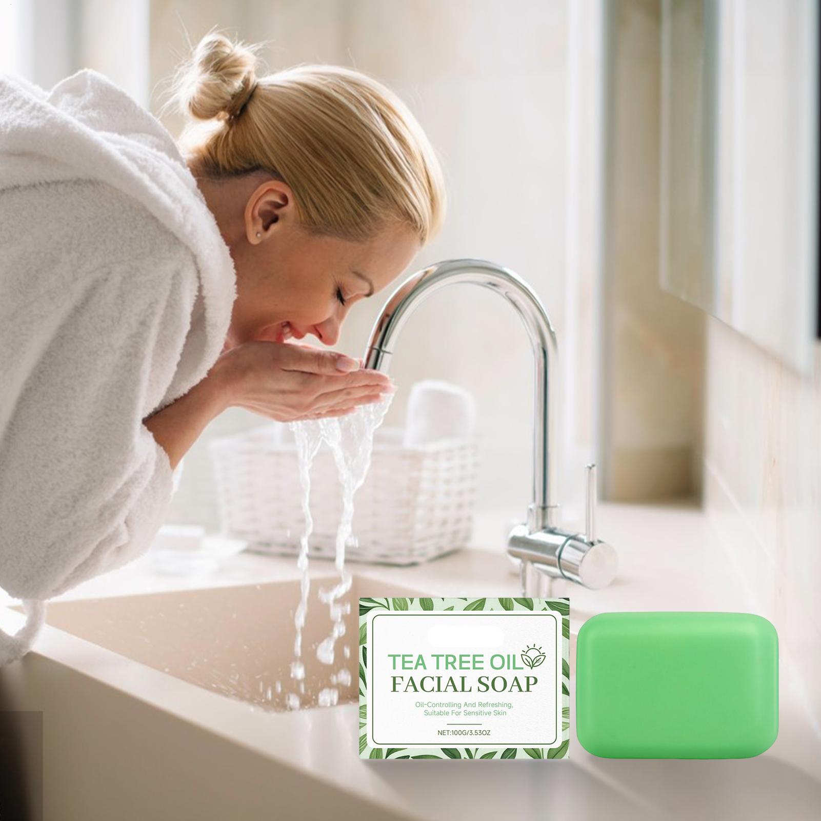 1pc Tea Tree Soap for Face Bod - огляд і ціна Castor Oil Soap