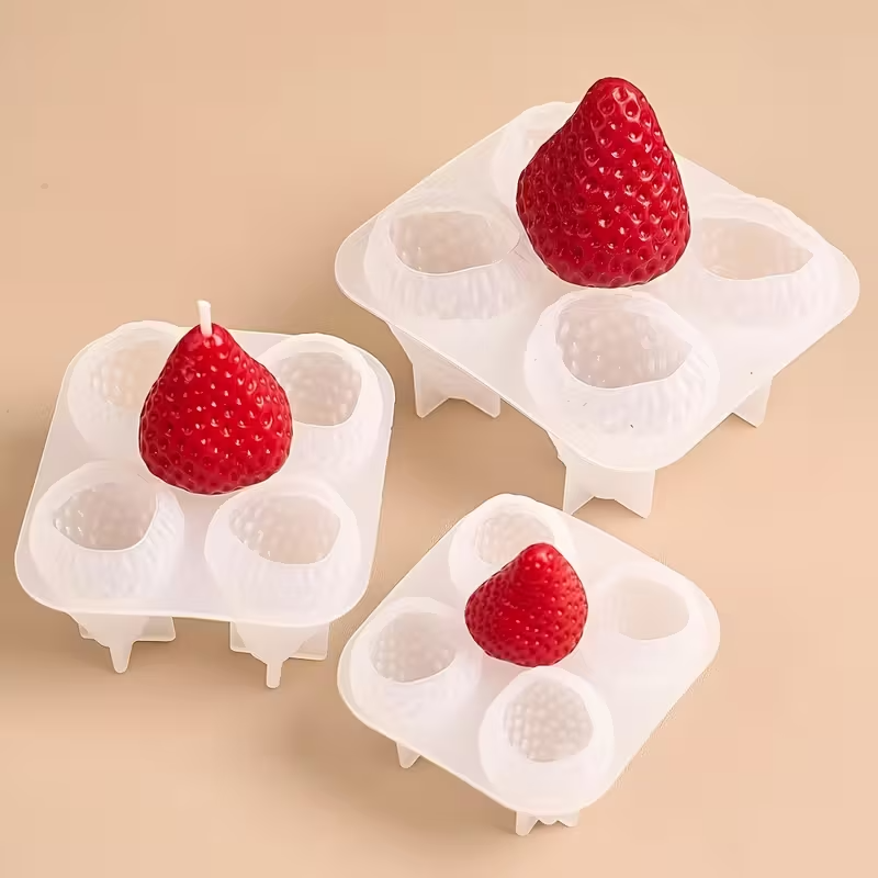 Strawberry Silicone Candle Mol - огляд і ціна Soap Making Party