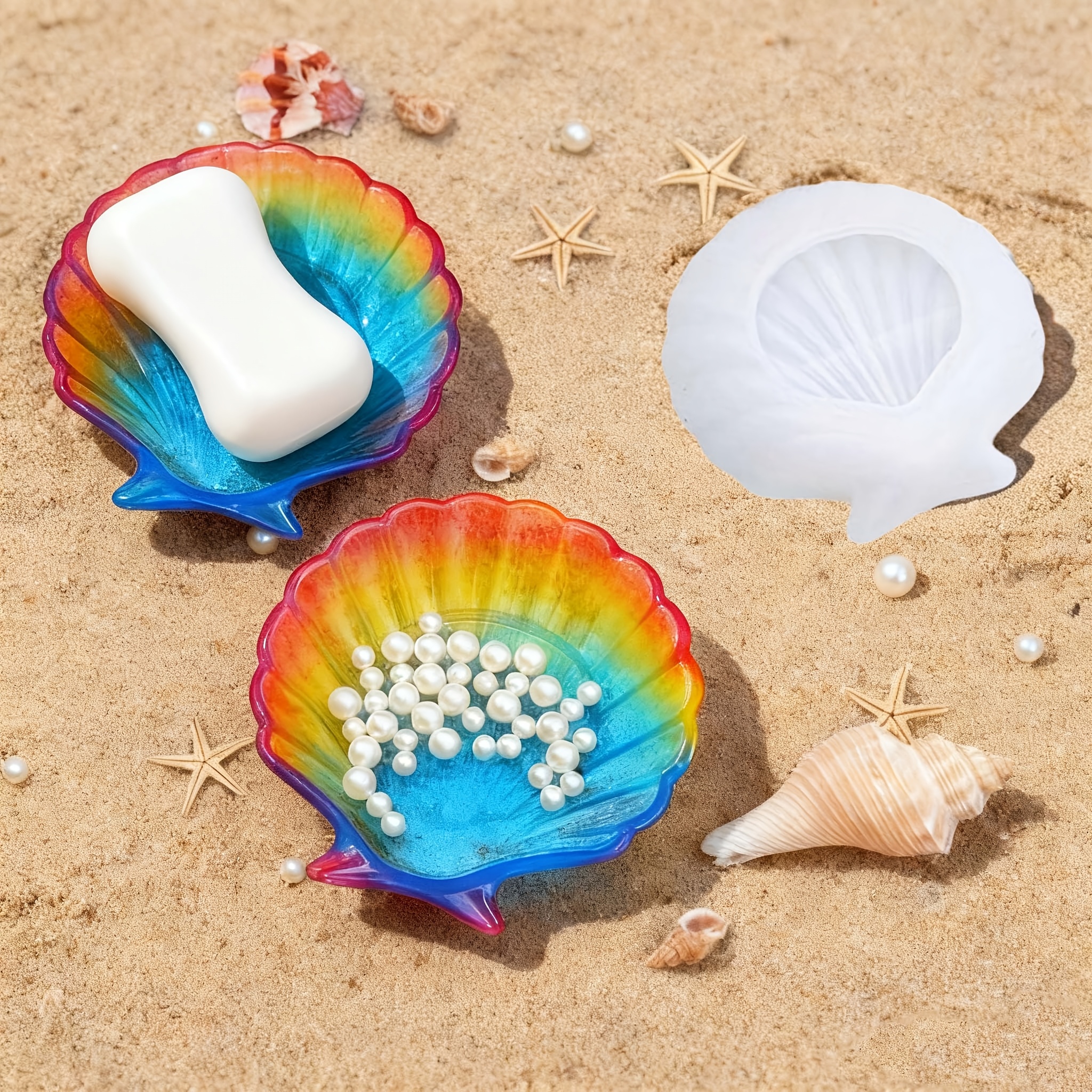 1 piece of silicone shell resi - огляд і ціна Soap Making Party