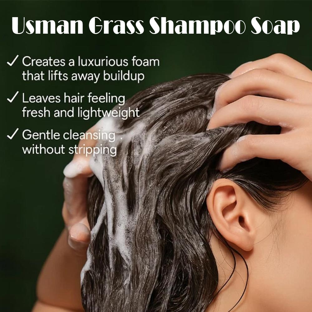 80g Usman Grass Solid Shampoo  - огляд і ціна Castor Oil Soap