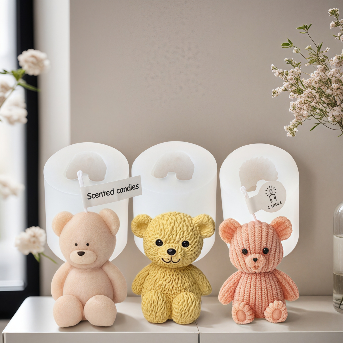 3D Cute Bear Candle Making Mou - огляд і ціна Soap Making Additives