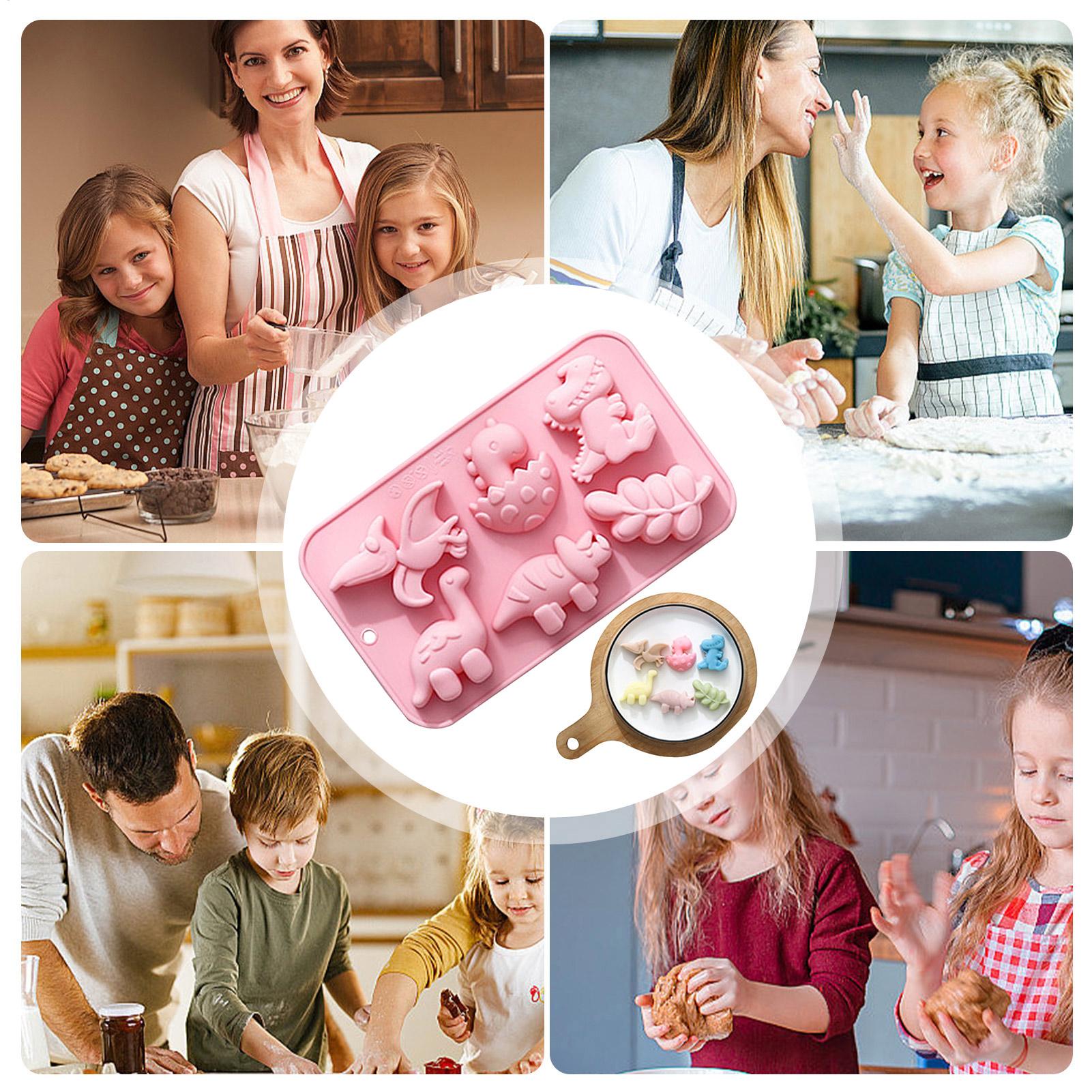 Silicone 6 Cavities Dinosaur J - огляд і ціна Soap Making Party