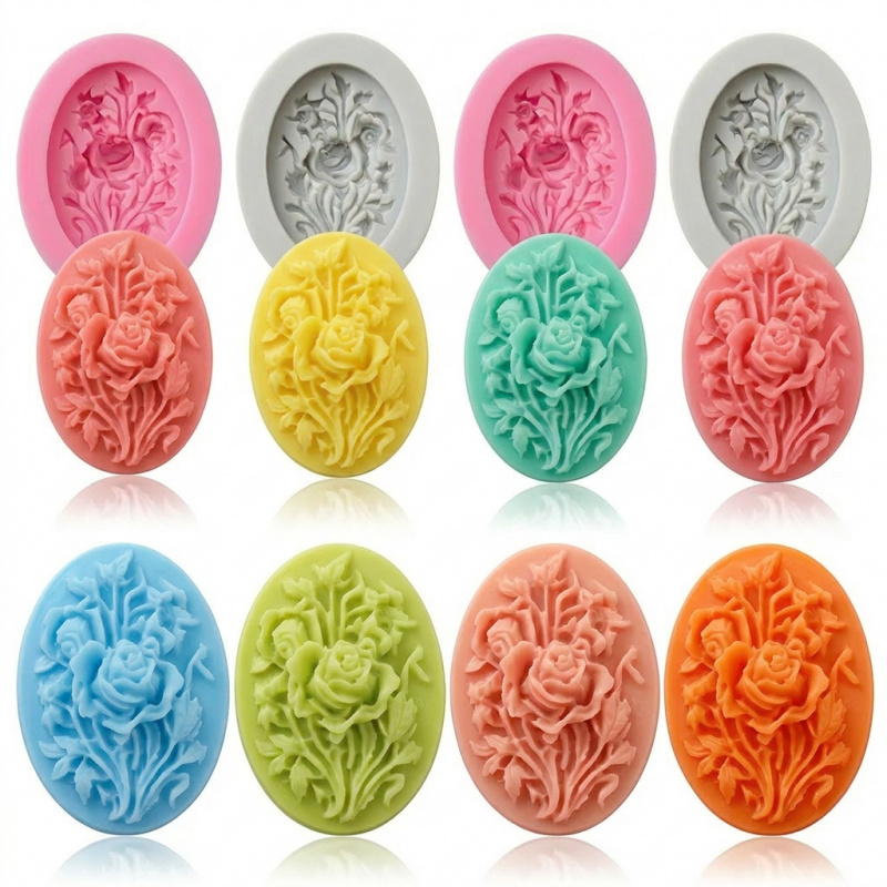 4 Silicone mold with flower sh - огляд і ціна Soap Making Party