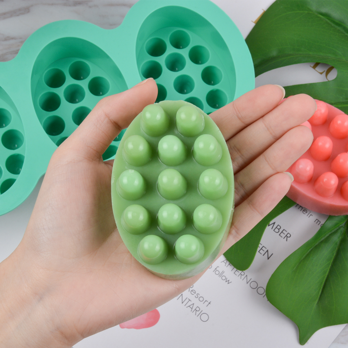 4 Hole Oval Massage Soap Silic - огляд і ціна Soap Making Line