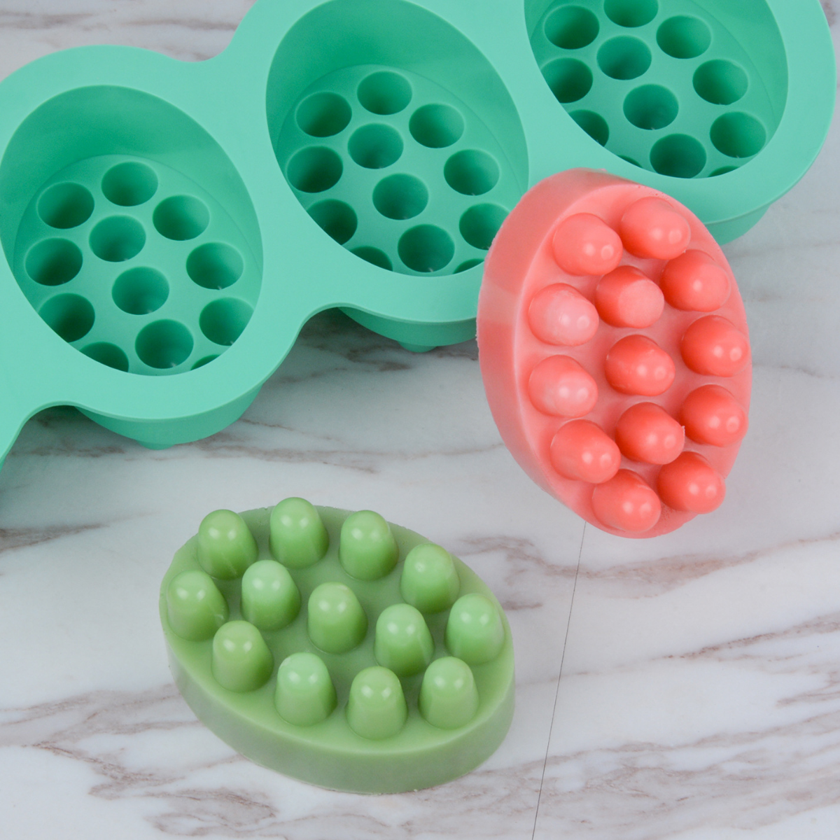 4 Hole Oval Massage Soap Silic - огляд і ціна Soap Making Line
