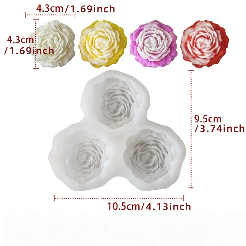Peony Flower Candle Silicone M - огляд і ціна Soap Making Party